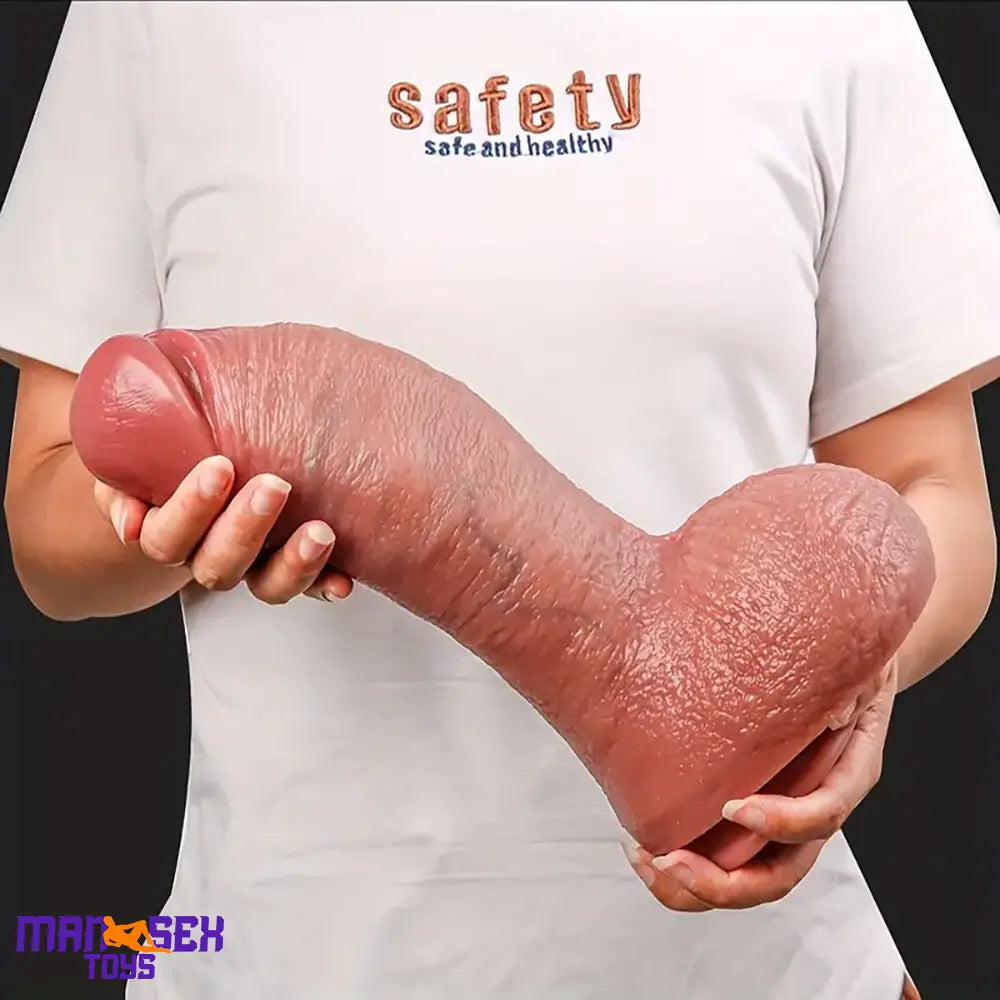 10.7in Soft Silicone Big Dildo For Female Pleasure Couple Flirting Cock Toy