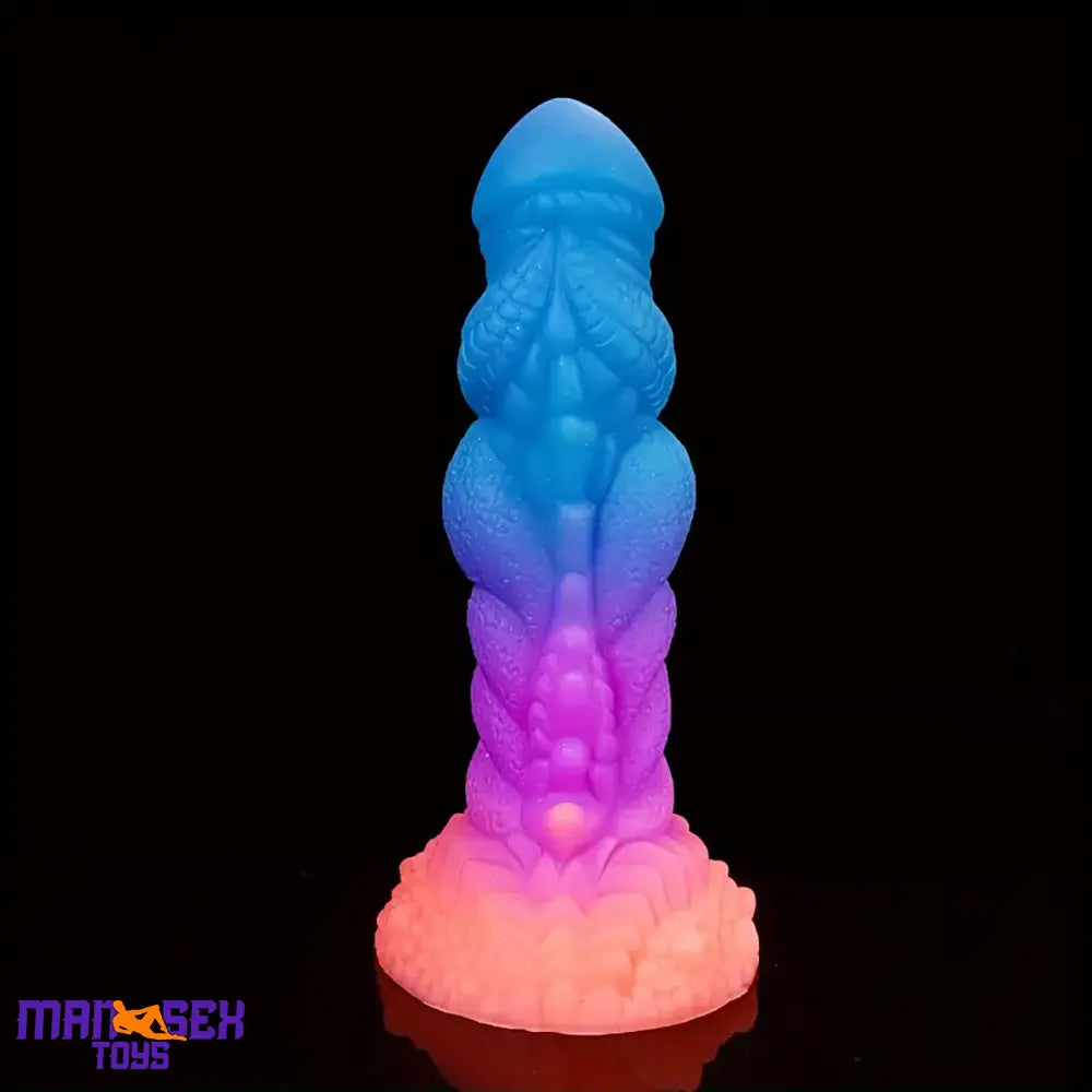 8.66in Silicone Dragon Luminous Real Soft Dildo For G-Spot Stimulation Cock