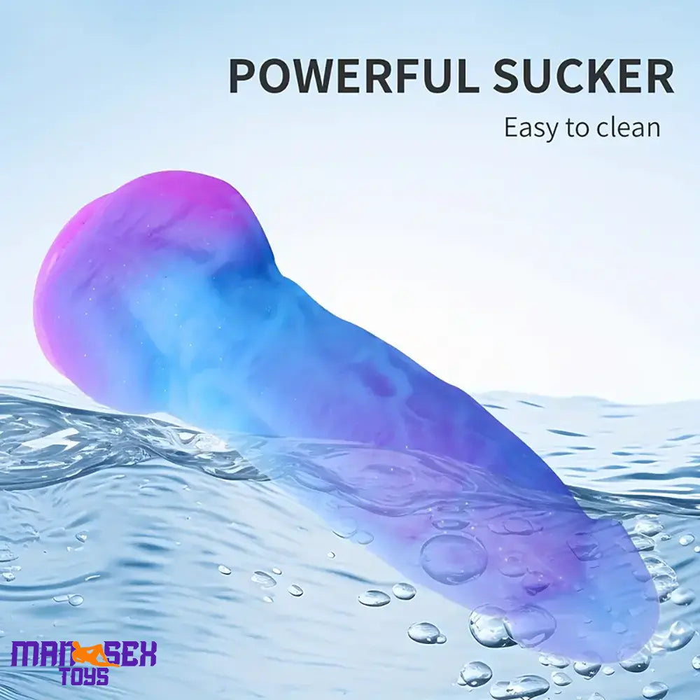 7.4in Unisex Soft Flexible Silicone Luminous Dildo Male Cock Sex Love Toy