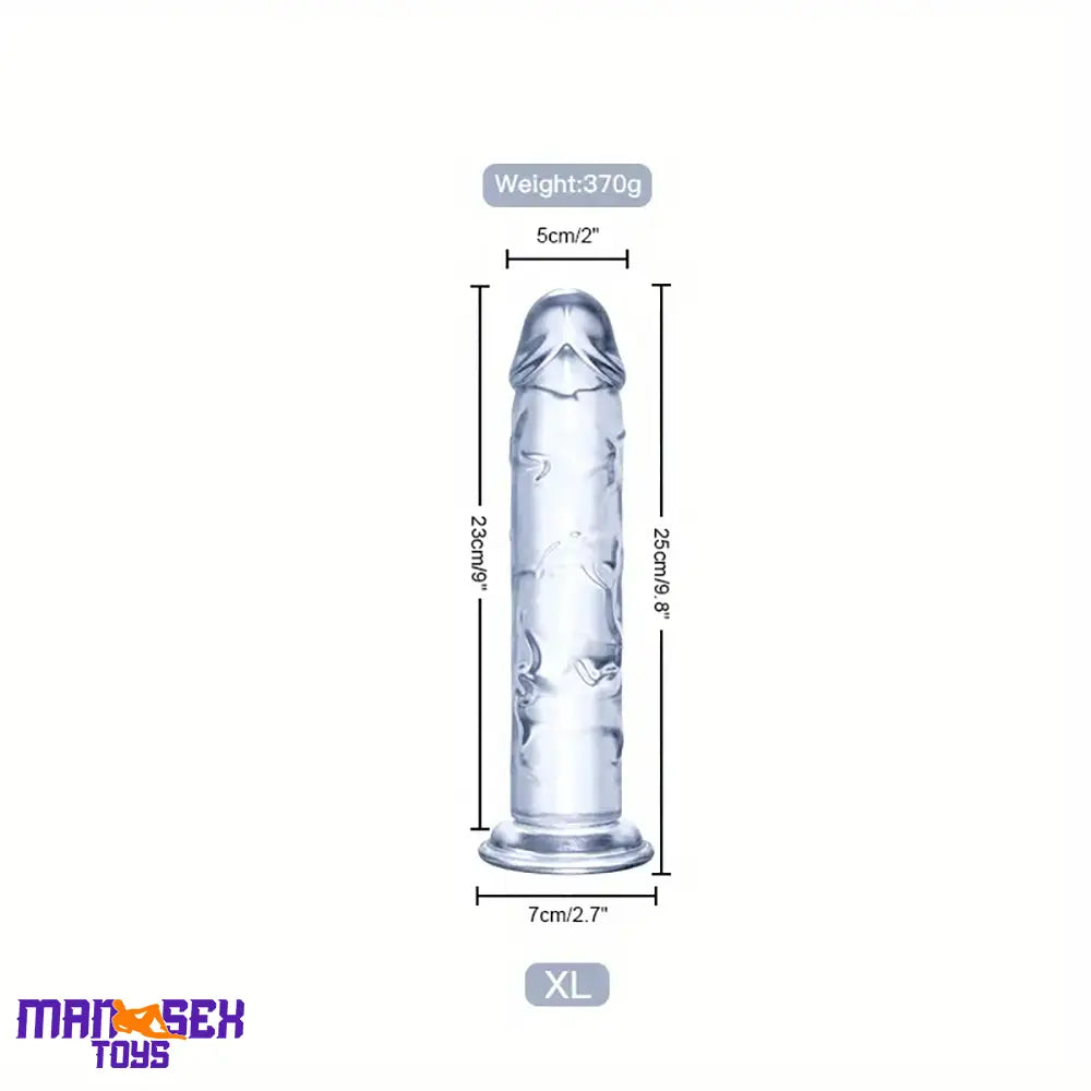 6.3in 7.1in 7.7in 8.5in 9.8in 12in Realistic Clear Cock Dildo With Suction Cup