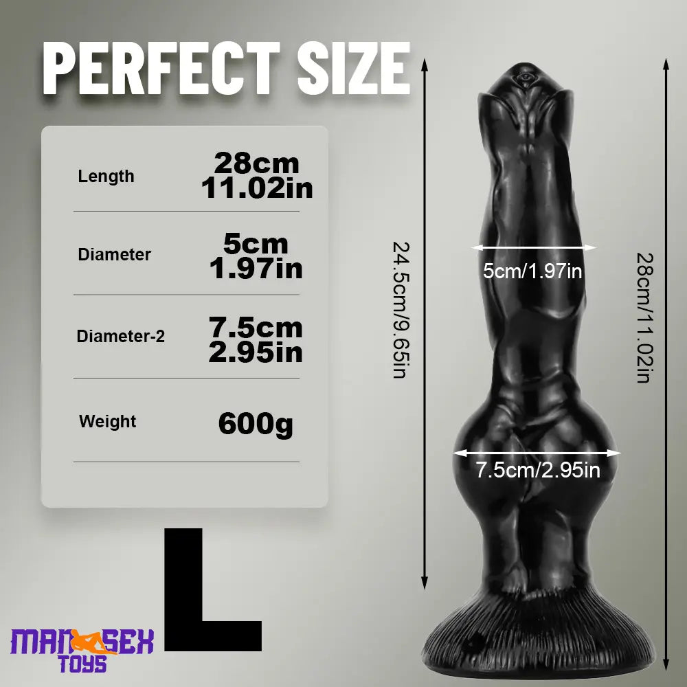 7.48in 9.45in 11.02in 12.99in Big Fantasy Animal Dog Masturbator Dildo