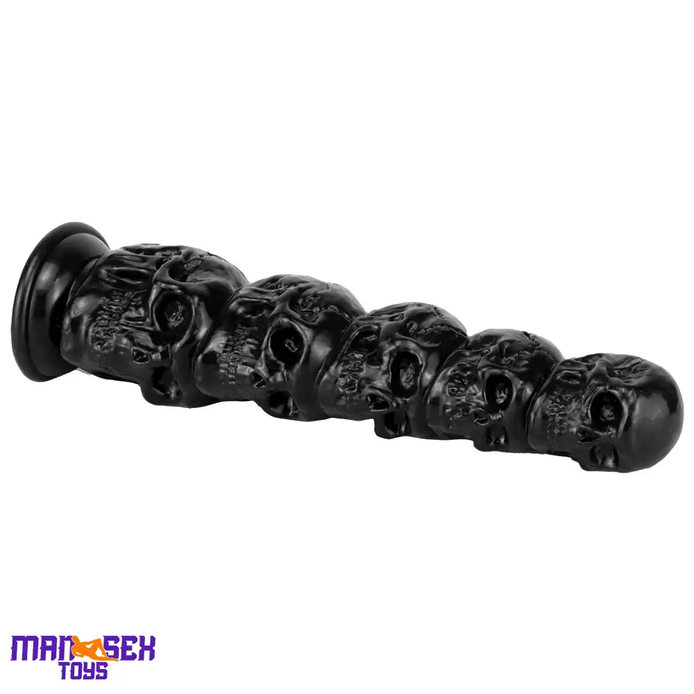8.66in 11.8in 7.87in 11.02in Pumpkin Skull Odd Head Big Black Odd Dildo