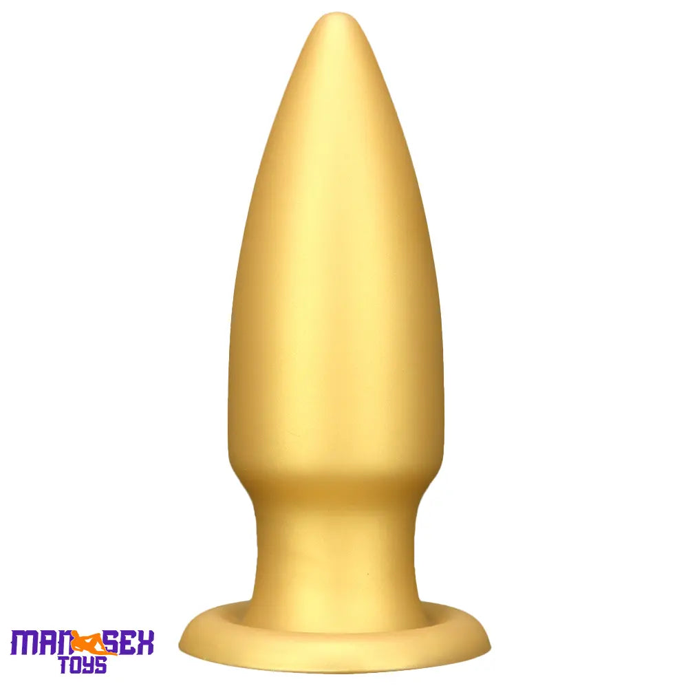 8.85in Premium Gold Soft Liquid Silicone Big Butt Plug Dildo Cock Sex Toy