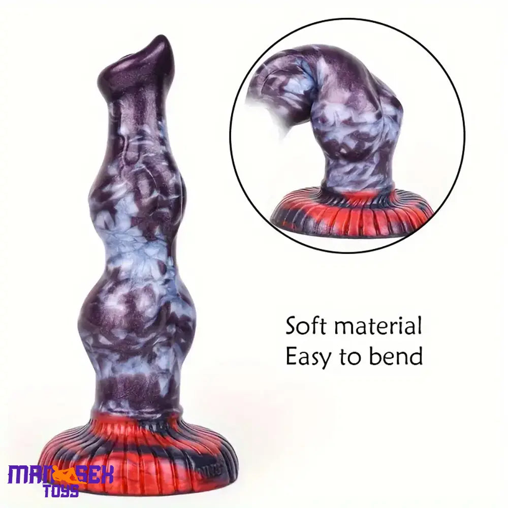 7.87in 7.99in 9.25in Soft Silicone Dog Dildo For Vagina Massage Male Tool