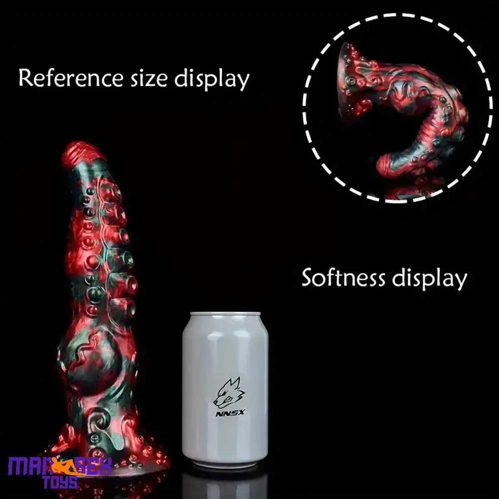 9.65in Silicone Big Soft Thick Tentacle Octopus Monster Dildo Sex Cock Toy