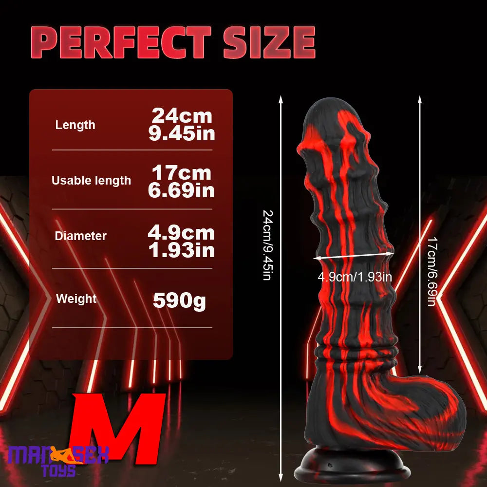 8.27in 9.45in 10.83in Silicone Soft Big Animal Horse Odd Penis G-Spot Dildo