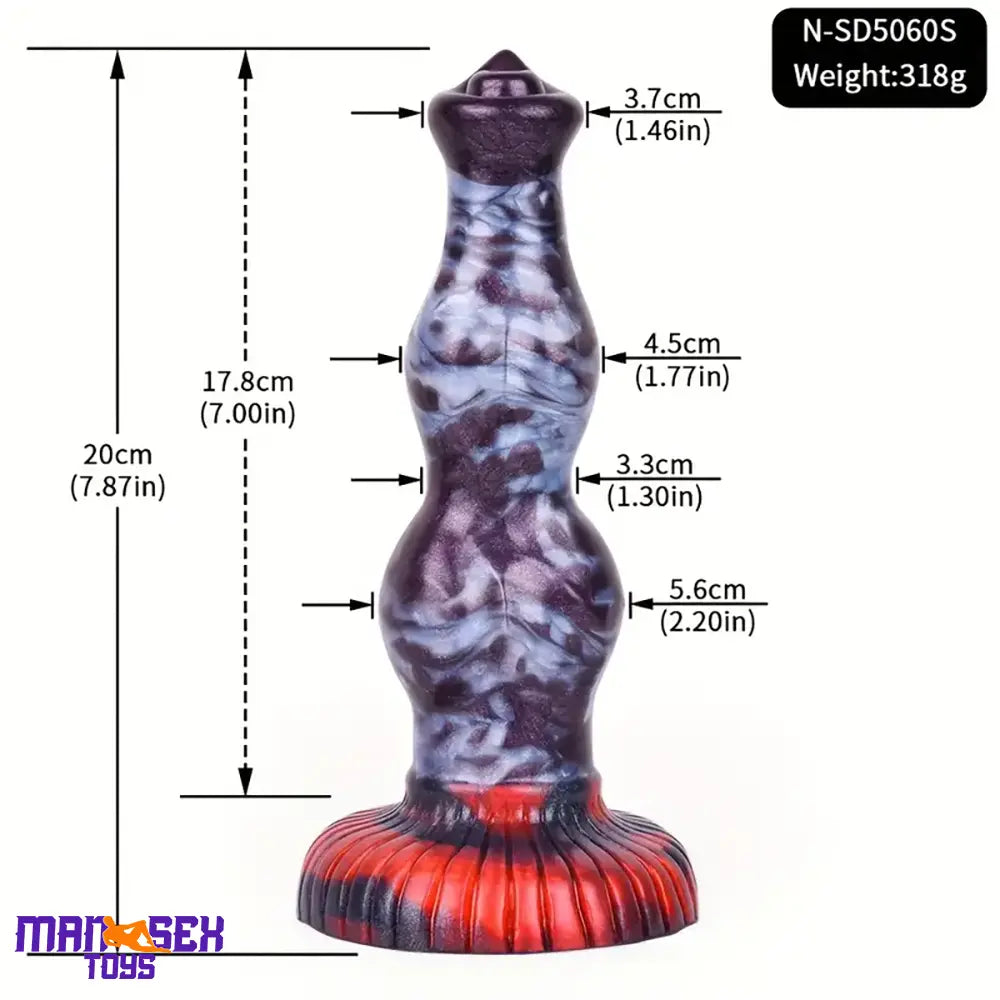 7.87in 7.99in 9.25in Soft Silicone Dog Dildo For Vagina Massage Male Tool