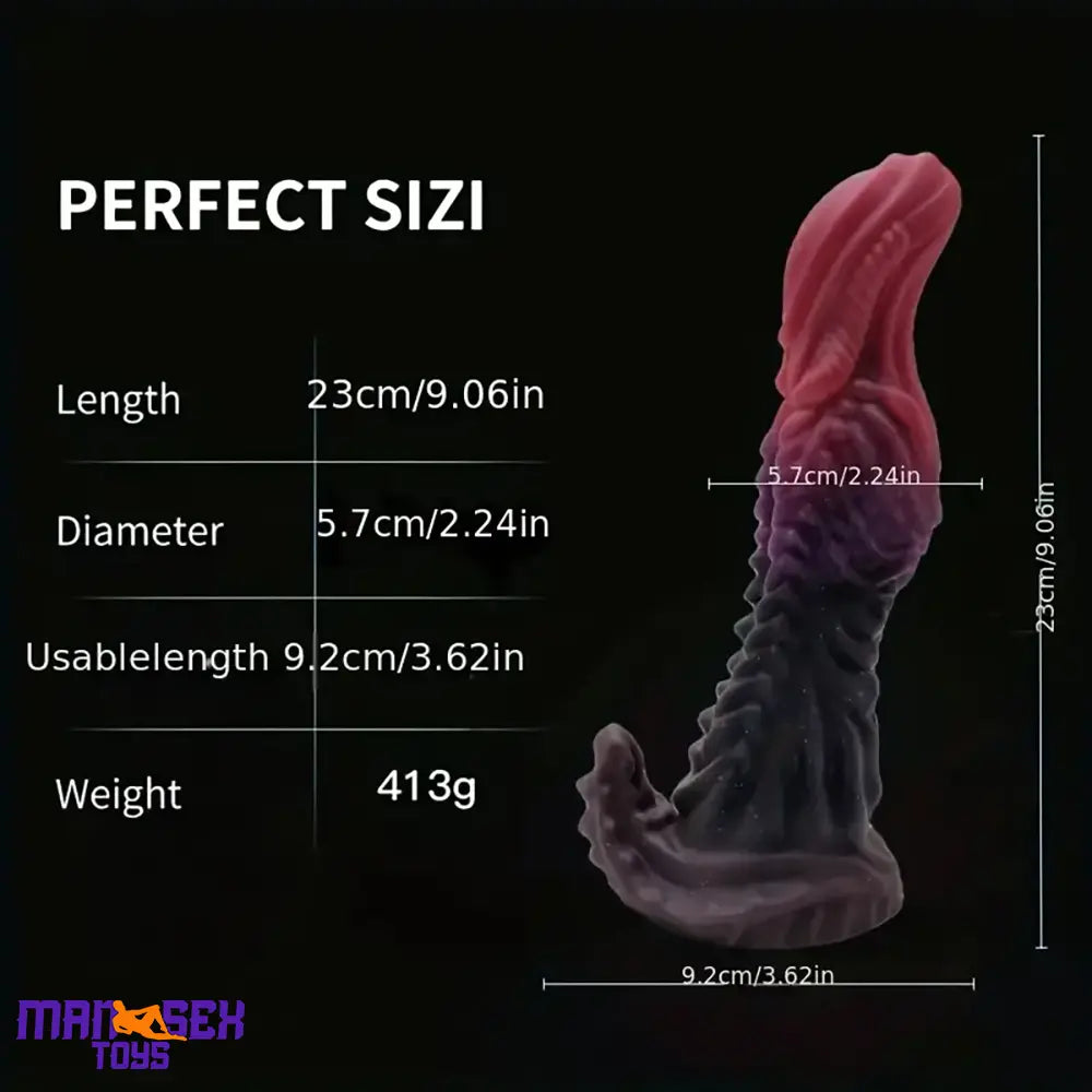 9.05in Large Odd Silicone Soft Dragon Monster Dildo For Anal Male Tool