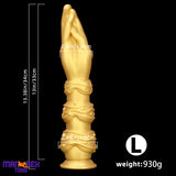 7.28in 9.84in 13.38in Premium Silicone Soft Fist Hands Big Durable Dildo