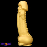 11.8in Liquid Large Soft Silicone Fantasy Thick Gold Anal Spiked Clit Dildo