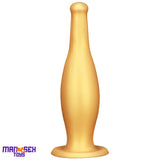 6.7in 11.41in Gold Beer Bottle Silicone Soft Big Anal Vaginal Butt Plug Dildo