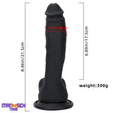 8.46in Premium Silicone Soft Mixed Color Dildo For Anal Sensory Masturbation