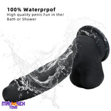 8.46in Premium Silicone Soft Mixed Color Dildo For Anal Sensory Masturbation
