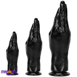 6.3in 8.66in 11.02in Women Using Big Black Thick Hands Fist Wide Dildo