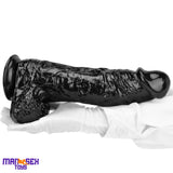 12.2in Super Big Thick Realistic Black Dildo BDSM Sex Toy Suction Cup Base
