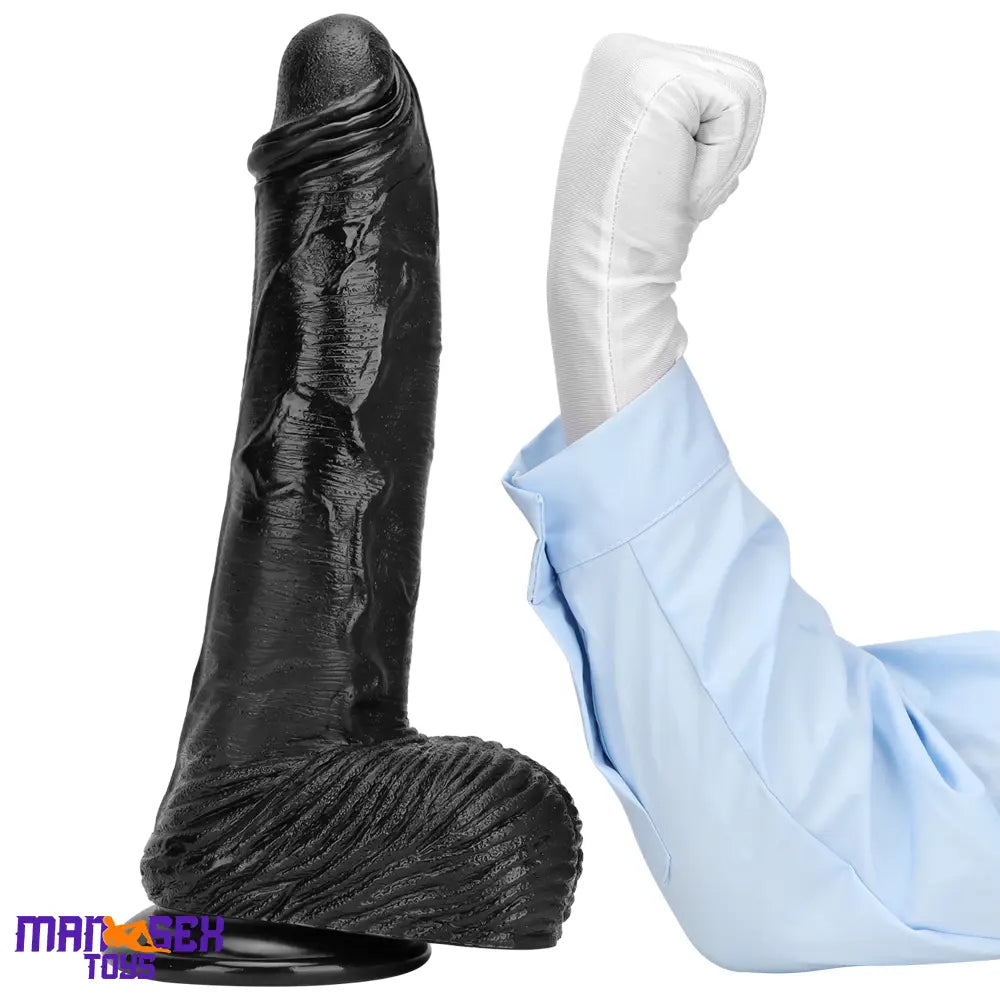 12.6in 14.17in Super Large Long Thick Black Real Anal Dildo For Adult Cock