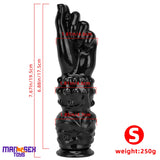 7.67in 11.41in 14in Large Thick Black Hands Fist Dildo For Anal Wide Sex