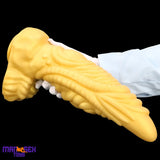 14.56in Premium Gold Liquid Large Soft Long Fantasy Silicone Handy Dildo