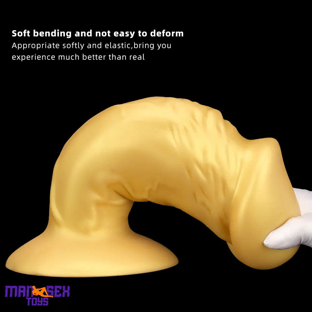 13.38in Super Long Big Silicone Soft Gold Durable Dildo With Suction Cup
