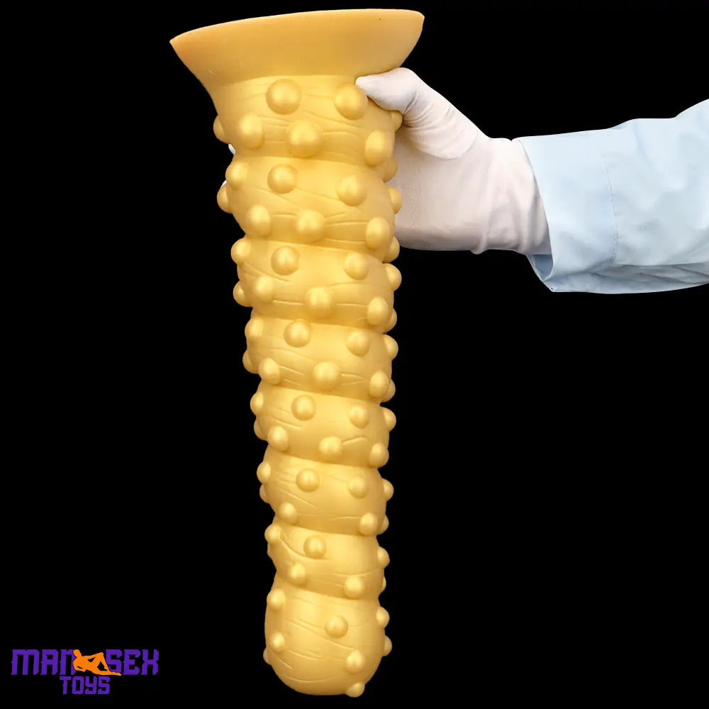 7.48in 11.02in 15in Soft Liquid Silicone Spiral Spiked Cock Big Butt Plug Dildo