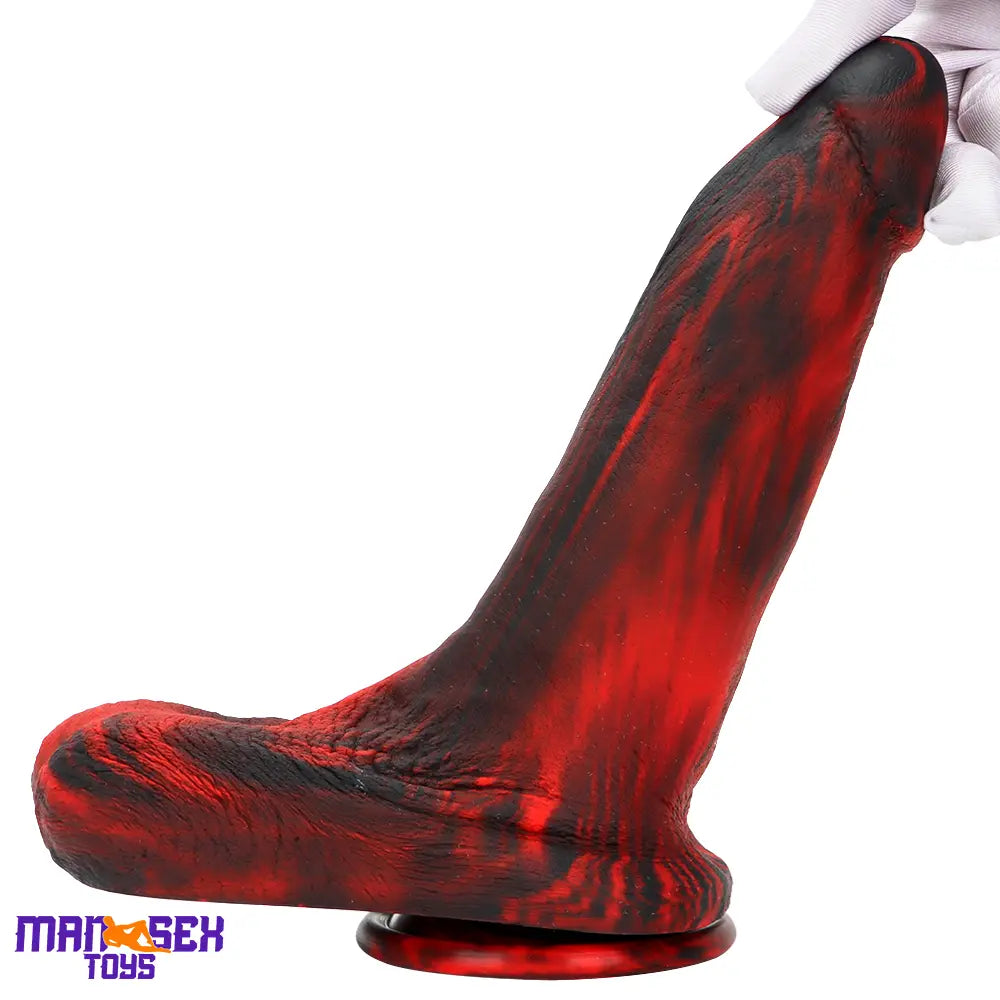 9.05in Large Thick Silicone Soft Mixed Color Dildo For Women Men Cock