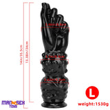 7.67in 11.41in 14in Large Thick Black Hands Fist Dildo For Anal Wide Sex