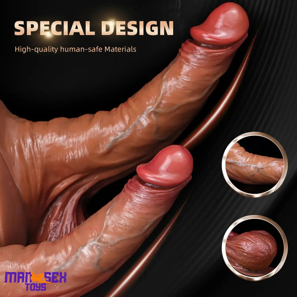 8.07in 9.25in Soft Silicone Big Real Feeling Cock Dildo With Big Sucker