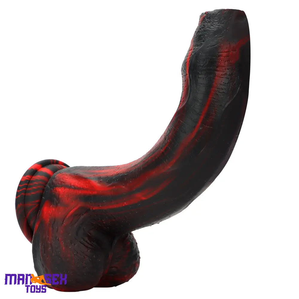 8.46in Large Uncut Silicone Soft Mixed Color Dildo For Women Sex Cock