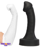 10.63in 12.6in 13.77in Silicone Big Soft Curved Black Dildo Mushroom Head