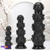 6.7in 9.84in 13.38in Super Black Animal Octopus Cock Dildo Butt Plug