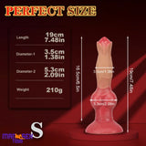 7.48in 9.45in 11.02in 12.99in Soft Animal Silicone Large Dog Knotted Dildo