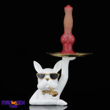 7.48in 9.45in 11.02in 12.99in Soft Animal Silicone Large Dog Knotted Dildo