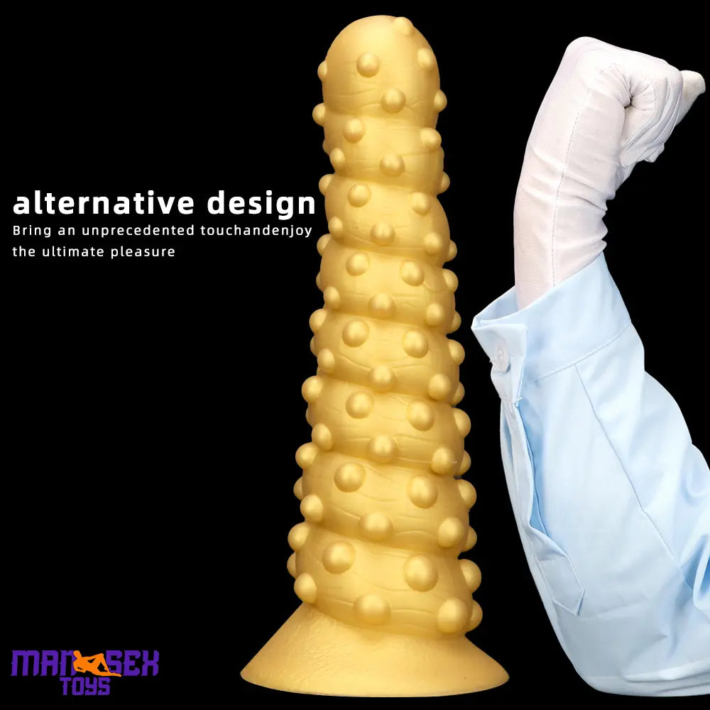 7.48in 11.02in 15in Soft Liquid Silicone Spiral Spiked Cock Big Butt Plug Dildo
