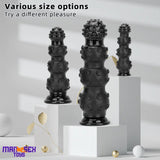 6.7in 9.84in 13.38in Super Black Animal Octopus Cock Dildo Butt Plug