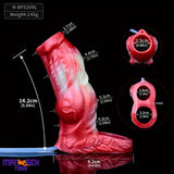 4.8in 5.59in Soft Liquid Silicone Monster Cock Ring Dildo Sleeve For Delay
