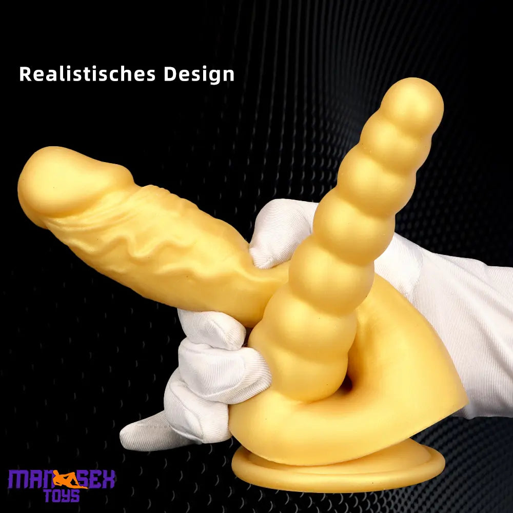 8.07in Silicone Big Soft Dildo Double Heads Dildo Butt Plug Love Cock Toy
