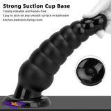 10.63in Realistic Big Silicone Black Dildo Butt Plug For Clit Cock Expansion
