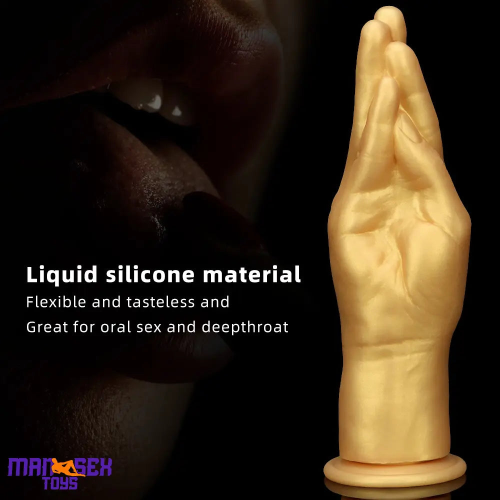 6.3in 8.66in 11.02in Gold Hands Silicone Soft Big Dildo For Fisting Cock
