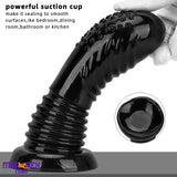 7.08in Fantasy Black Spiked Thick Dildo For Anal Vaginal Expansion Cock