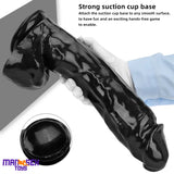 14.37in Large Thick Dildo For Anal Vaginal Cock Expansion With Sucker