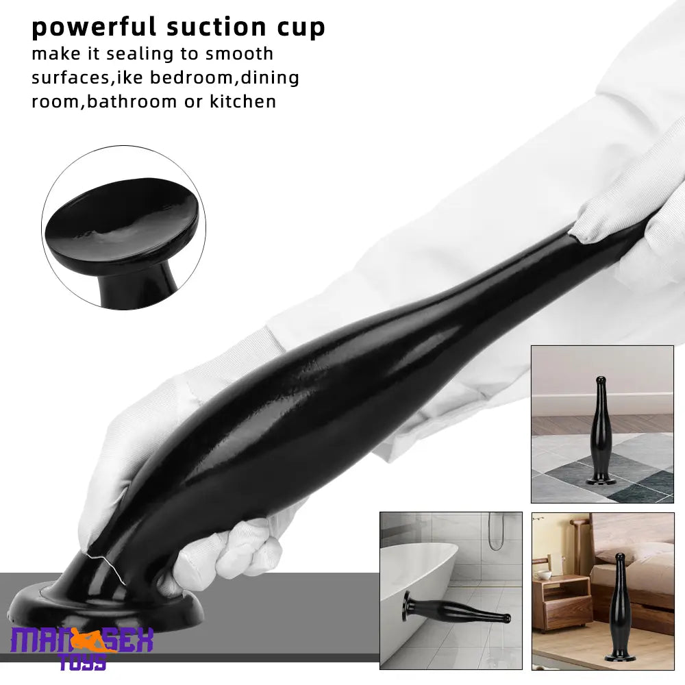 6.7in 11.41in Women Men Big Black Thick Beer Bottle Dildo For Anal Cock