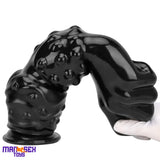 7.67in 11.41in 14in Large Thick Black Hands Fist Dildo For Anal Wide Sex
