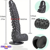 10.6in Spiked Big Fantasy Grainy Dildo For Vagina Cock Prostate Stimulation
