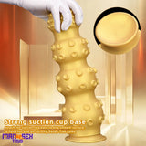 6.7in 9.84in 13.38in Gold Silicone Animal Octopus Large Cock Dildo Butt Plug