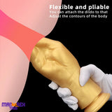 6.3in 8.66in 11.02in Gold Hands Silicone Soft Big Dildo For Fisting Cock