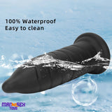 14.37in Fantasy Long Big Silicone Soft Black Dildo Butt Plug For Sex Cock
