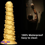 7.48in 11.02in 15in Soft Liquid Silicone Spiral Spiked Cock Big Butt Plug Dildo
