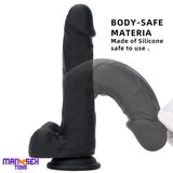 7.67in Premium Silicone Soft Mixed Color Dildo For Sensory Masturbation