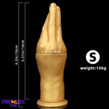 6.3in 8.66in 11.02in Gold Hands Silicone Soft Big Dildo For Fisting Cock