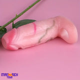 5.31in Silicone Soft Cock Ring Dildo Sleeve Flexible Penis Extender For Orgasm